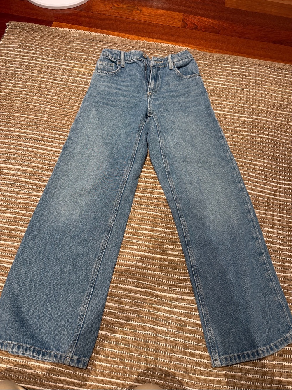 Zara Wide-Leg Jeans in Light Blue Denim
